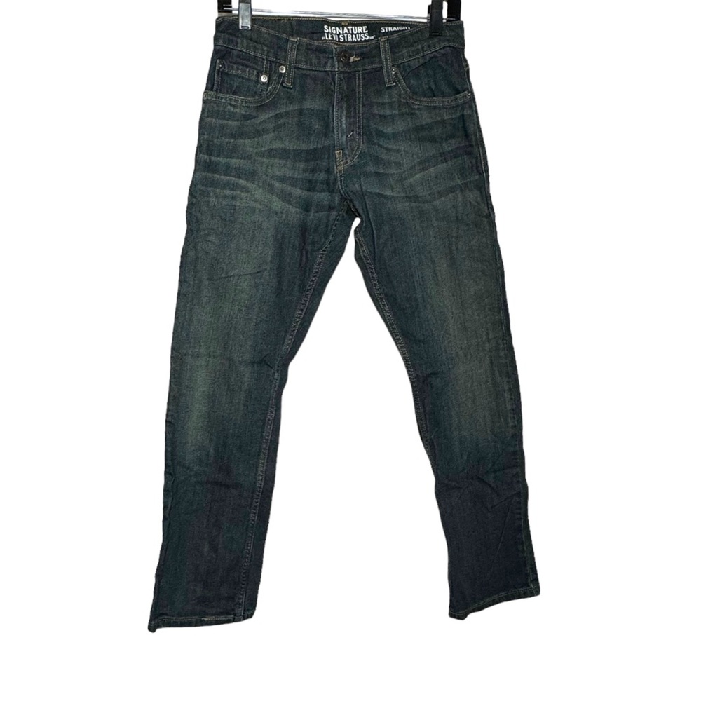 Levi’s Men’s Signature Straight Leg Jeans 30x30 Dark Wash Classic Denim Casual